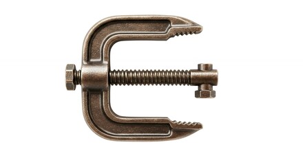 Metal clamp isolated on white background