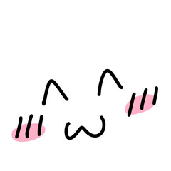 vector illustration of a cute face
