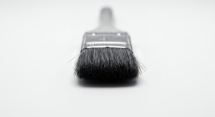 Single paintbrush against white background