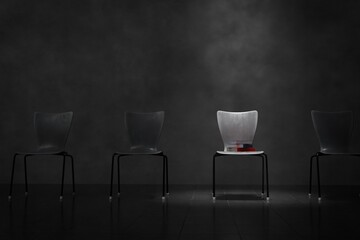 Chair in the Spotlight &ndash; Individuality and Recognition. 3D render