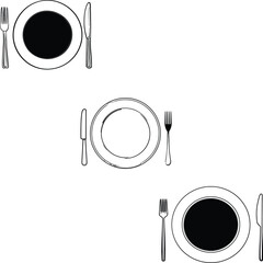High quality photo of spoon and fork logo and symbol vector.