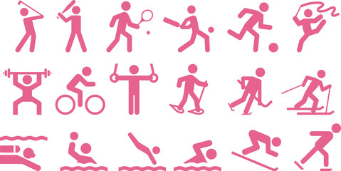 スポーツのアイコンイラストセット   © くろねこ