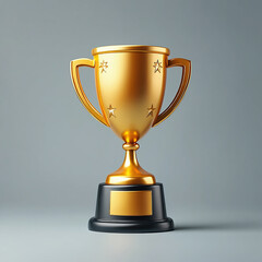 Gold trophy with stars and blank plaque