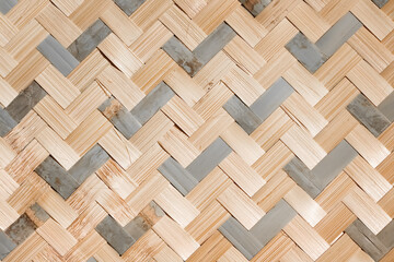 Natural woven bamboo texture abstract on background