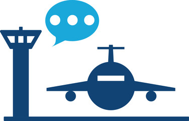 Vector illustration of an airport control tower icon