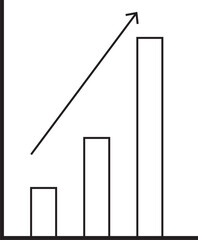 Vector illustration of Market Uptrend Candlestick Bars