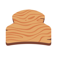 Wooden Cutting Board Illustration with Natural Grain Pattern for Kitchen and Culinary Design Projects
