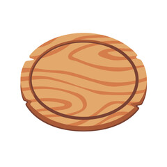 Wooden Cutting Board with Natural Grain Pattern on White Background for Kitchen and Culinary Use