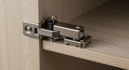Modern cabinet hinge detail