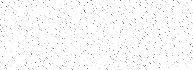 Small black scratches seamless texture. Scattered little lines background. Repeated tiny cuts pattern. Grunge random mottled grain overlay. Splashed specks and sprinkles repeating wallpaper. Vector