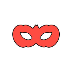 Red Super Hero Mask. Face Character design elements 