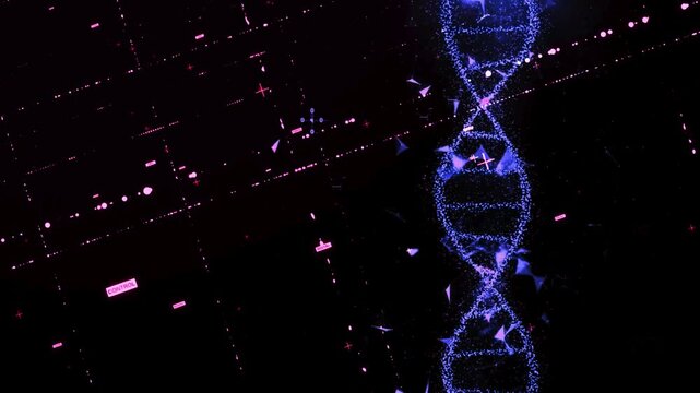 abstract science background with byte data