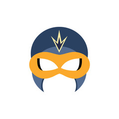 Super hero mask in flat style. Superhero Comic Book Mask. Vector illustration 