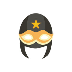 Super hero mask in flat style. Superhero Comic Book Mask. Vector illustration 