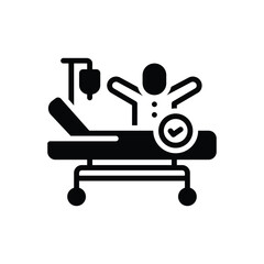 Black solid icon for recovery