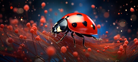 galaxy version of ladybug World, ai generative
