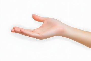 empty female woman hand holding isolated on white. Ai Generated Images