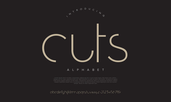 Elegant and minimal typeface with abstract cuts, ideal for fashion branding and editorial design