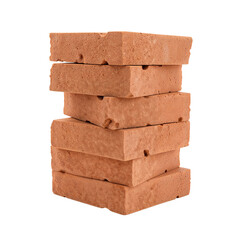 Obraz premium stack of bricks isolated on transparent background