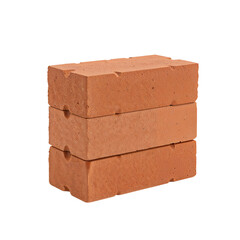 stack of bricks isolated on transparent background