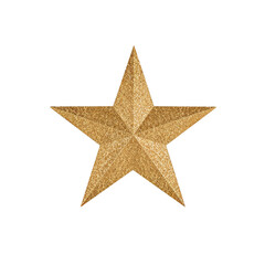 Obraz premium gold star isolated on transparent background