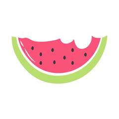 Cartoon watermelon slices vector illustration 