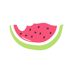 Cartoon watermelon slices vector illustration 