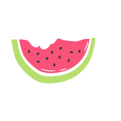 Cartoon watermelon slices vector illustration 