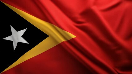 Timor Leste waving flag background video