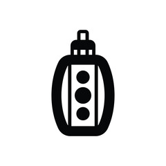 Black solid icon for vape
