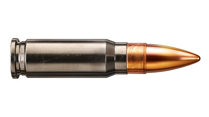 Fototapeta premium A bullet is shown in a white background