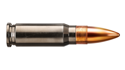 A bullet is shown in a white background