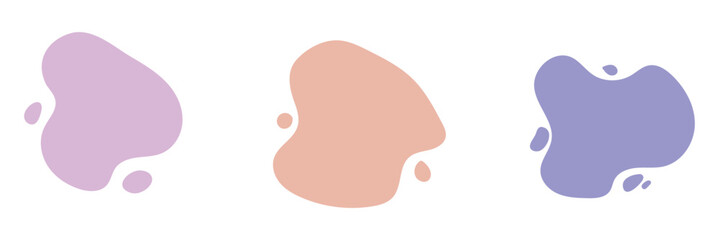 Abstract shapes design fluid background elements vector or colorful liquid creative geometric splashes figures isolated white backdrop modern trendy illustration . Vector Illustration . EPS 10 . 