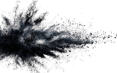 A black and white image of a black cloud of dust or ash