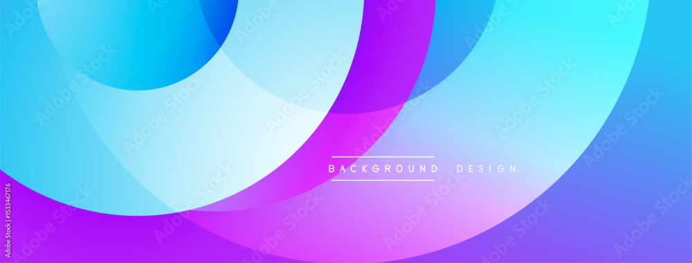 Poster Abstract vibrant layers create dynamic visual effect. Gradient colors blend, forming smooth transitions. Modern design suitable for backgrounds.