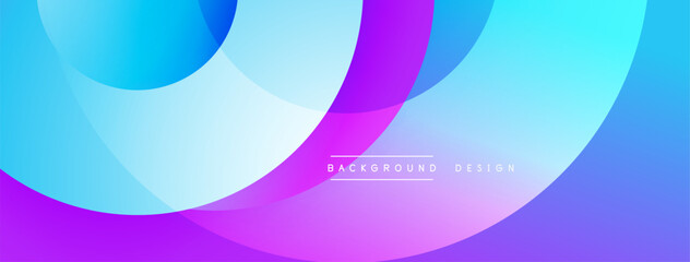 Abstract vibrant layers create dynamic visual effect. Gradient colors blend, forming smooth transitions. Modern design suitable for backgrounds.