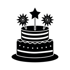 4th of July Cake Decoration Clipart