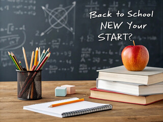 Back to school new start education supplies