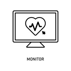 Icon a monitor, isolated against a clean background.