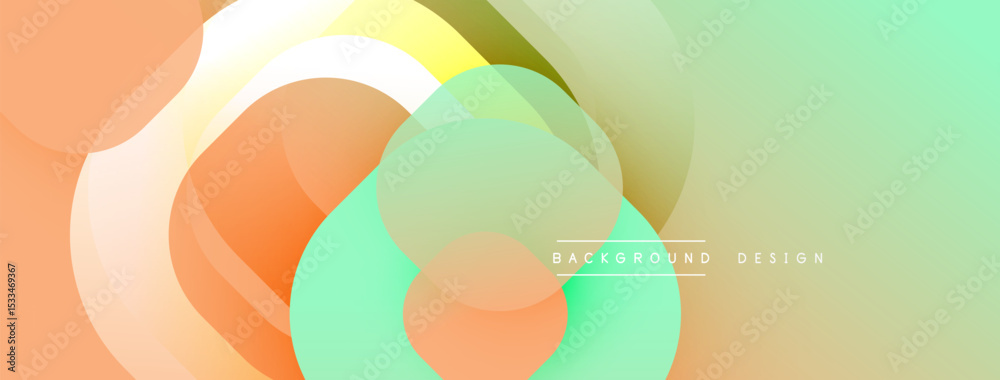 Poster Abstract fluid shapes, pastel colors blend. Soft gradients create dynamic visual experience. Modern design element for backgrounds.