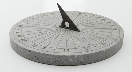 Gray stone sundial