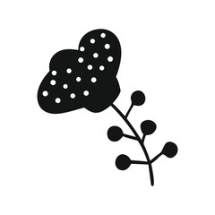 Black Floral Vector – Minimal Silhouette Design