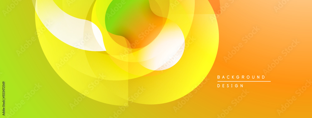 Poster abstract vibrant layers create flowing design. warm colors blend, forming dynamic visual experience.