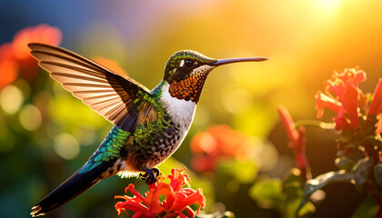 Fototapeta premium Hummingbird, Generated image