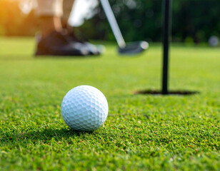 golf ball on the green
