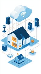 Obraz premium Smart home network: seamless connectivity and automation for modern living style