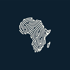 Africa fingerprint logo © Fajarhidayah11