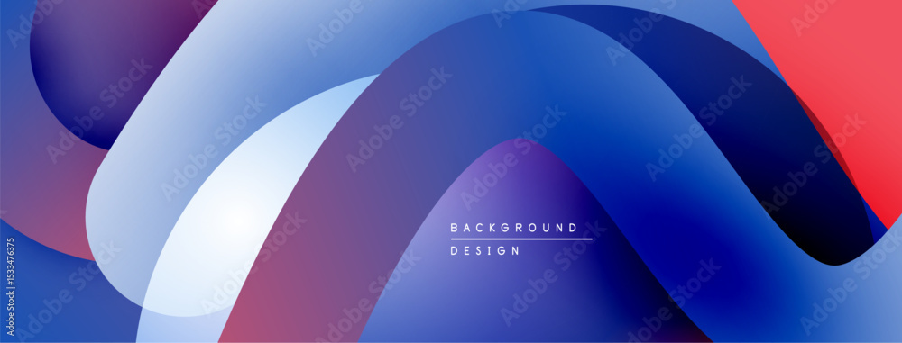 Poster abstract fluid shapes, vibrant colors blend. modern design, dynamic composition, smooth gradients cr