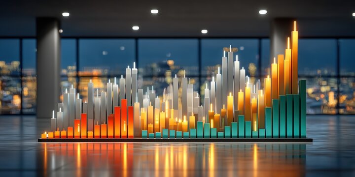 Investor monitors stock market trends through dynamic charts, staying informed and ready to act in a fast-moving financial world