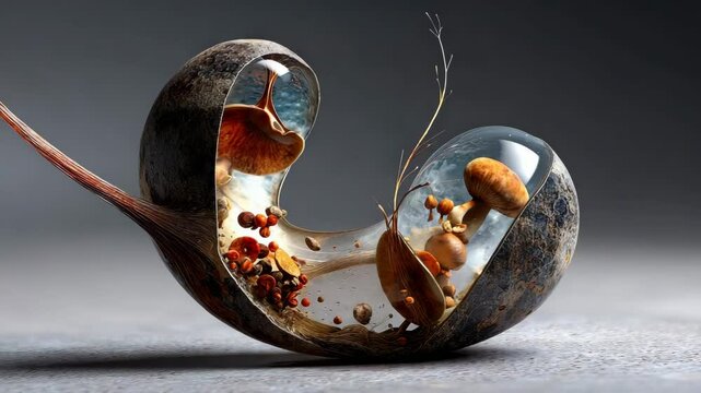 A mesmerizing artistic representation of nature's beauty in glass.